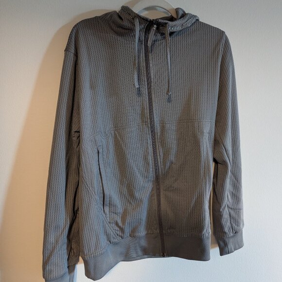 Puma Urban Mobility Textured Zip-up Gray Hoodie - Picture 1 of 6